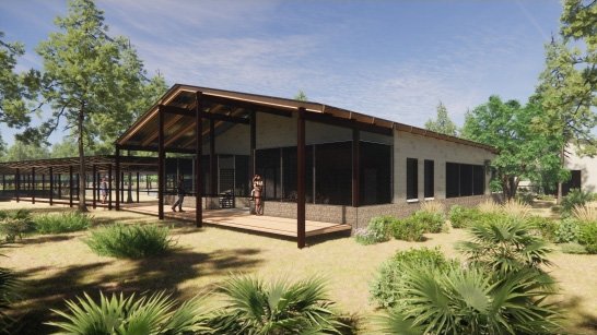 Suncoast Humane Society Cat Shelter Rendering of the building looking south