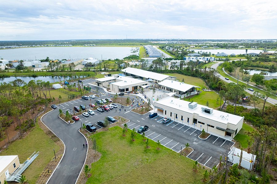 aerial photo of the Suncoast Humane Society Soderberg Campus, January 2025